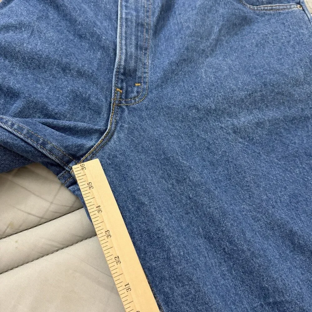 Vintage Levi's 540 Jeans Mens 42x36 Brown Tab Straight Leg Blue Denim USA 80s